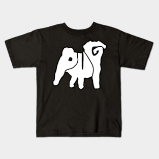 Strange PUG Typography Kids T-Shirt